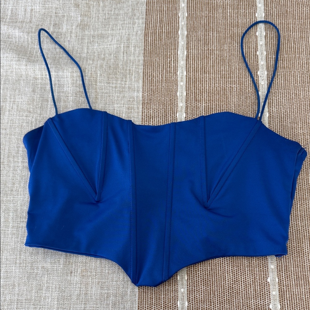 Amazon Royal Blue Crop Top